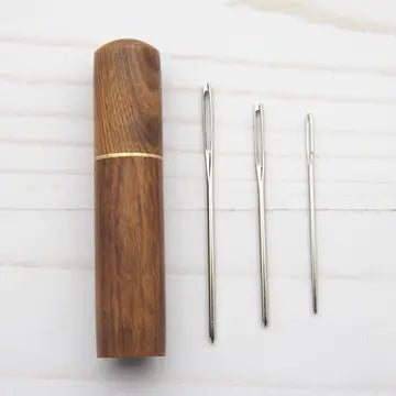 Wooden Darning Needle Storage Case