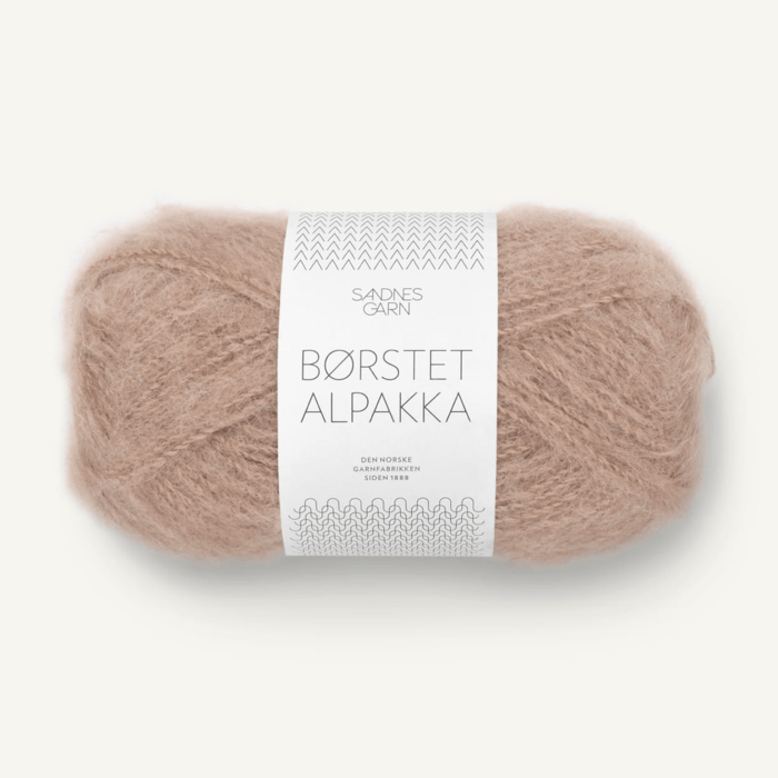 3040 Cafe Latte | Borstet Alpakka