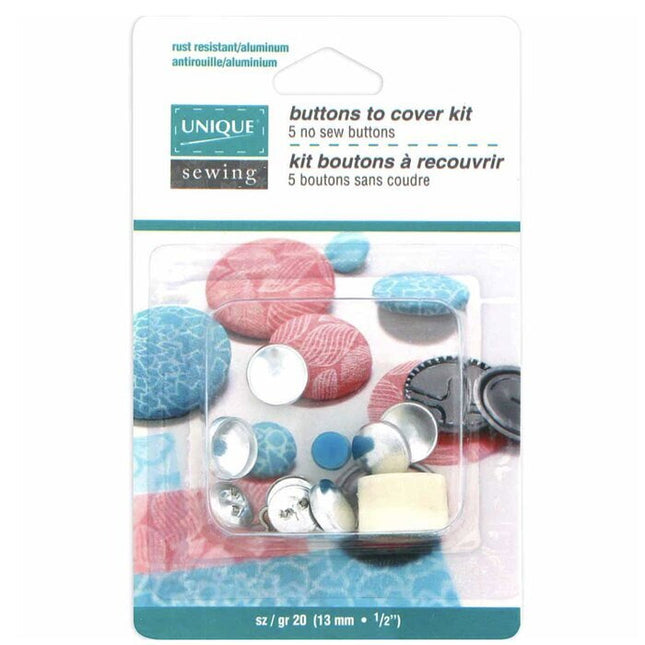 Buttons to Cover Kit with Tool
