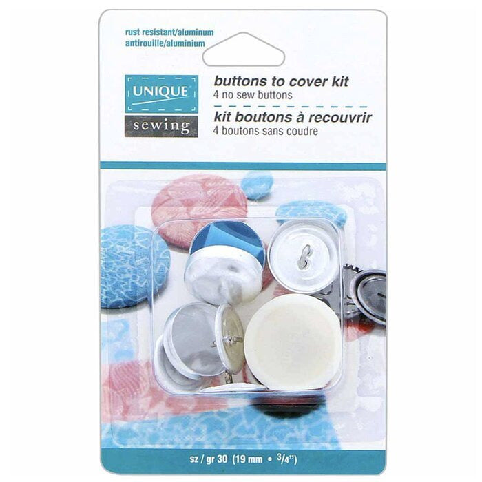 Buttons to Cover Kit with Tool