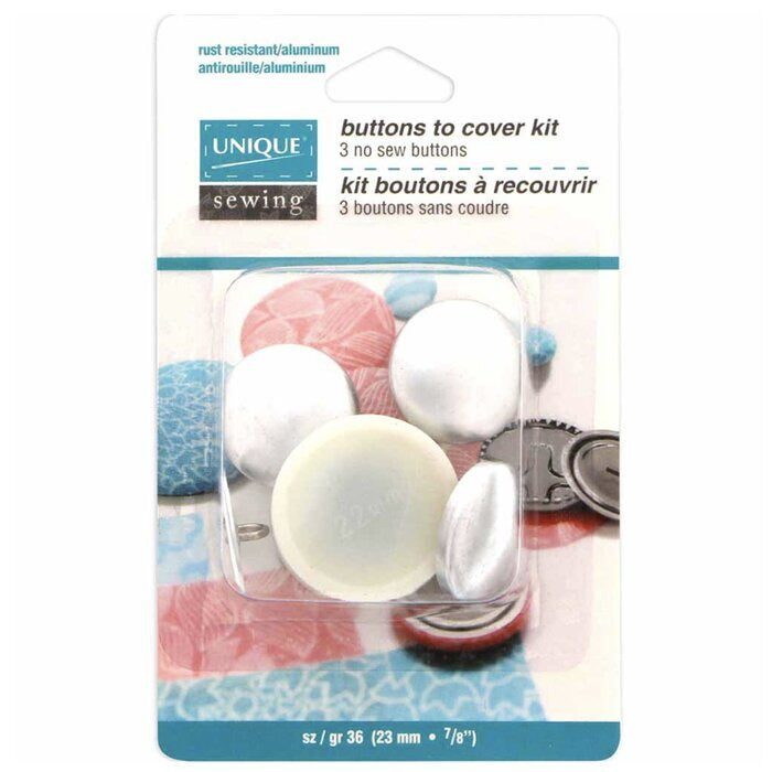 Buttons to Cover Kit with Tool