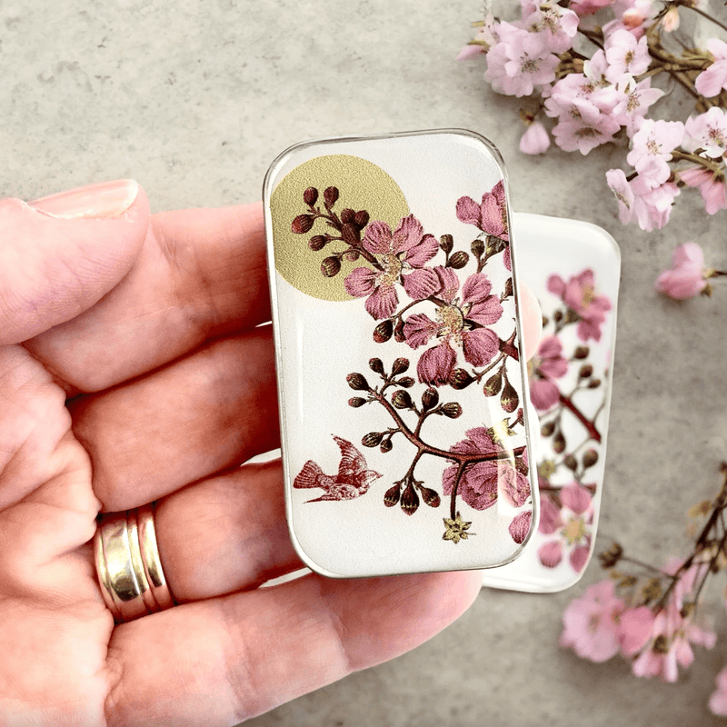 Cherry Blossom & Swallow | Notions Tin