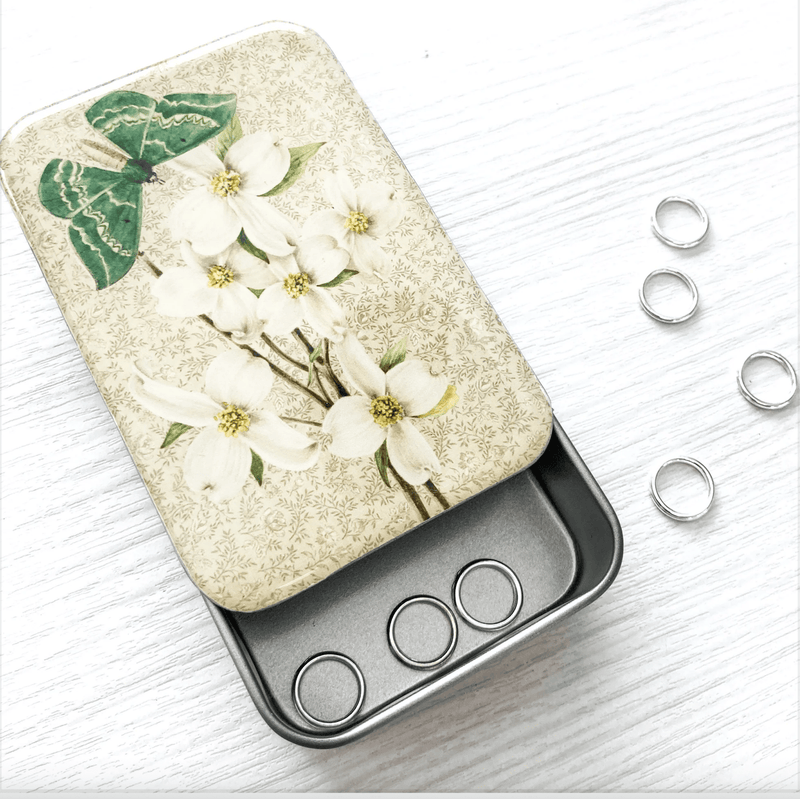 Vintage Inspired Green Moth - Large | Notions Tin