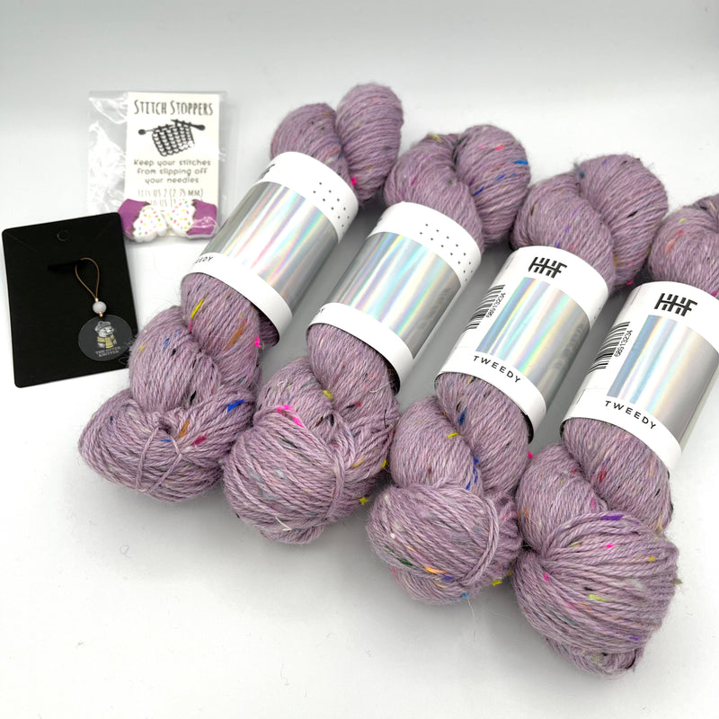 Anemoia Shawl with Hedgehog Fibres Tweedy