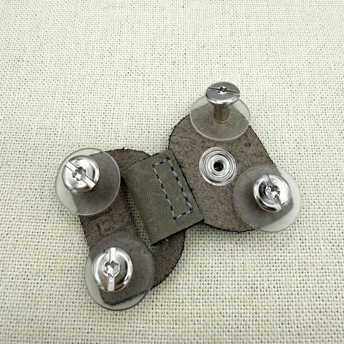 Pewter Lock Leather Screw In Closure | Jul Designs