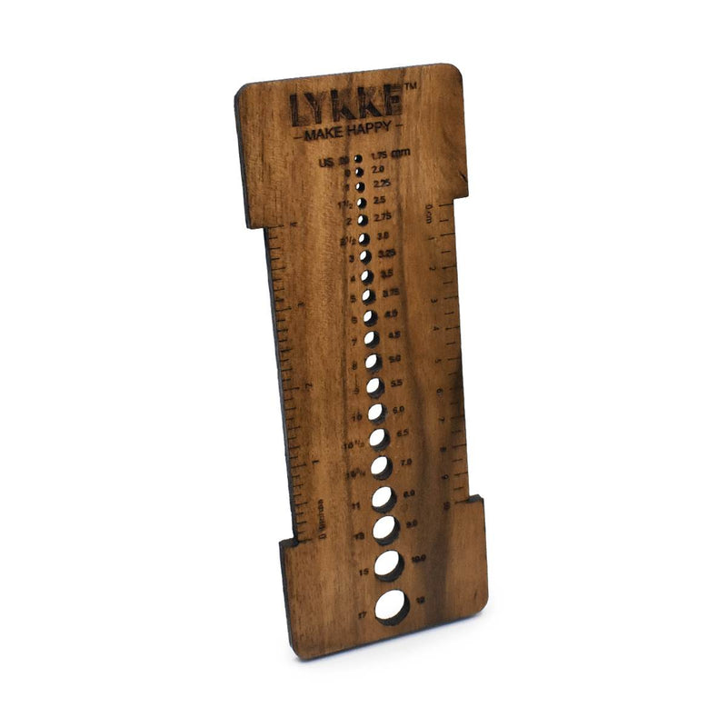 Acacia Wood | Needle Sizer and Gauge