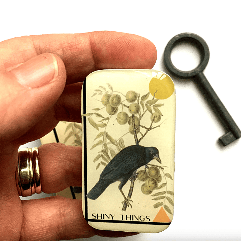 Shiny Things Crow | Notions Tin