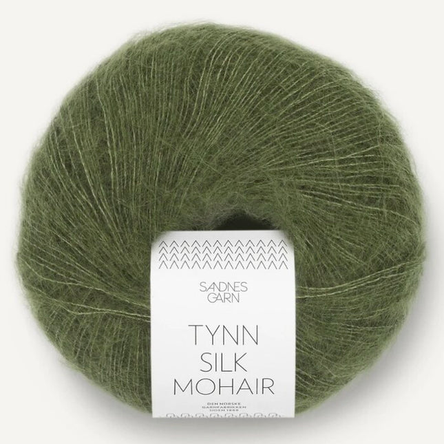 9062 Olive Green | Tynn Silk Mohair