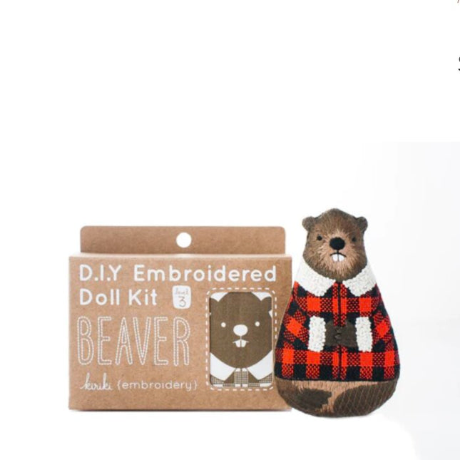 Beaver Embroidery Kit