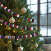 MODWOOL Felt Ball Garland - Multicolour (75" length)