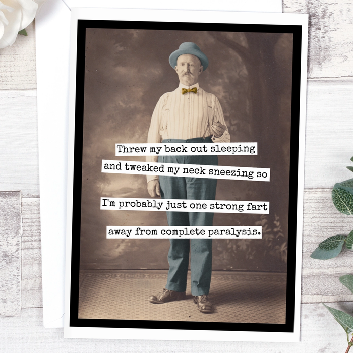 Threw my back out sleeping...