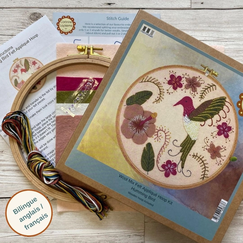 Hummingbird Applique Hoop Craft Kit