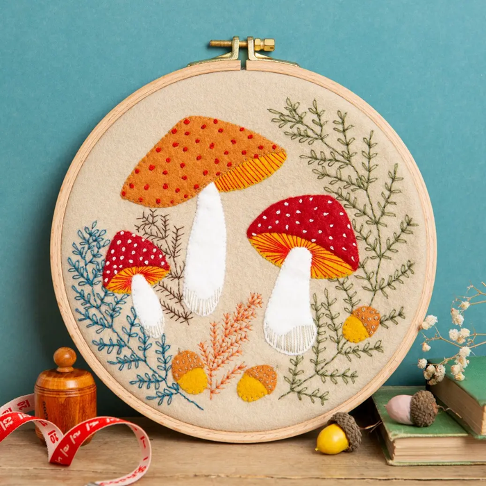 Toadstool Applique Hoop Craft Kit