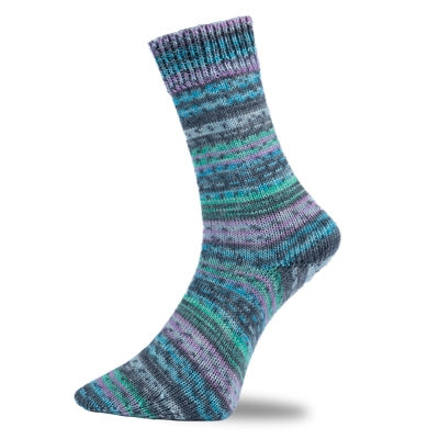 714 Lilac & Teal | Golden Socks 4 ply