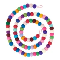 MODWOOL Felt Ball Garland - Multicolour (75" length)