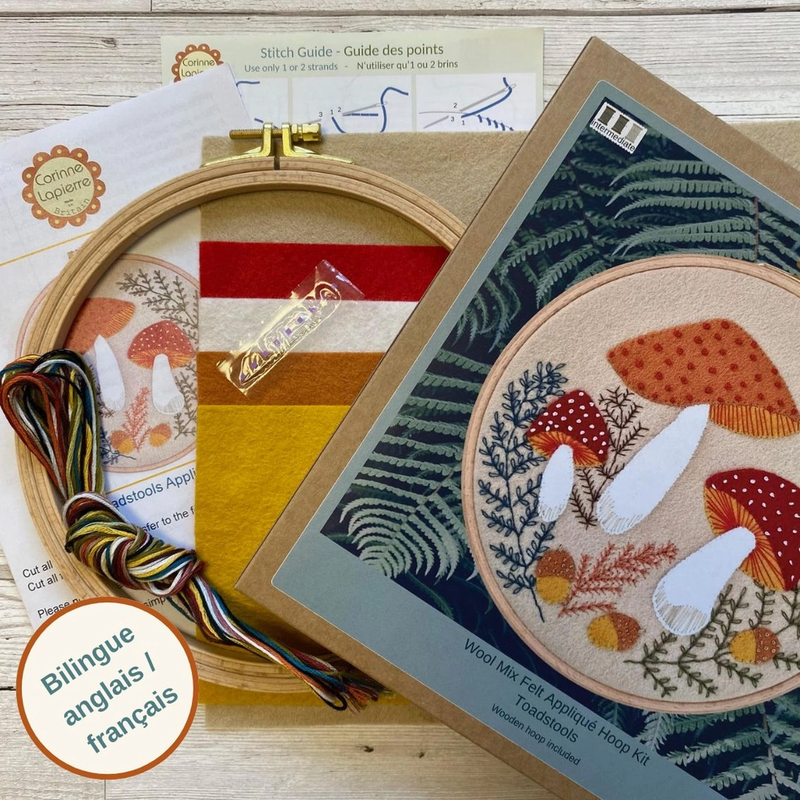 Toadstool Applique Hoop Craft Kit
