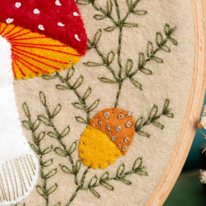 Toadstool Applique Hoop Craft Kit