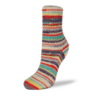 Flotte Sock Lovely | Red, Teal, Yellow 1745