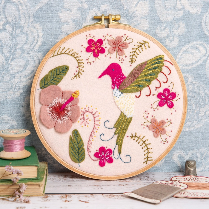 Hummingbird Applique Hoop Craft Kit