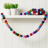 MODWOOL Felt Ball Garland - Multicolour (75" length)