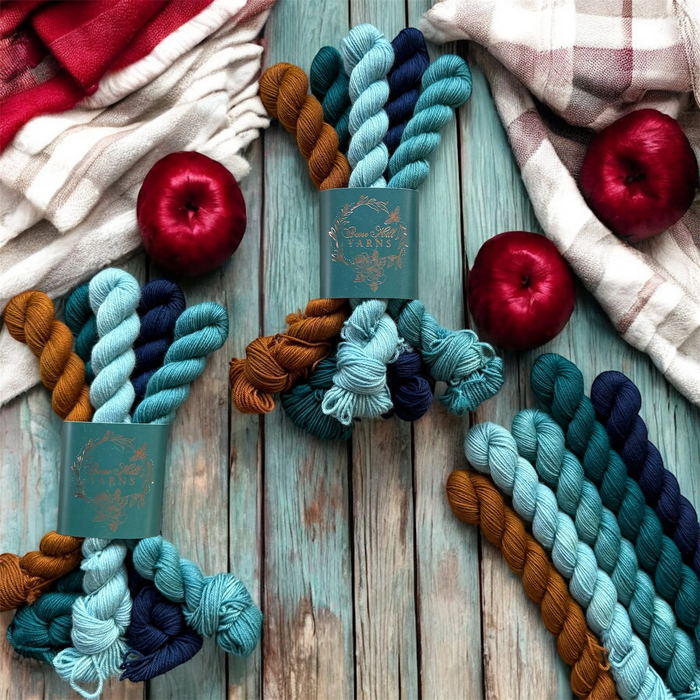 Flannel and Apples Tonal | Mini Set in Fingering Weight