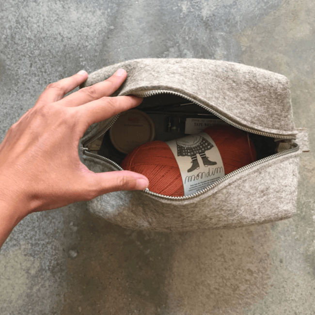Wool Felt Travel Pouch | Rosa Pomar