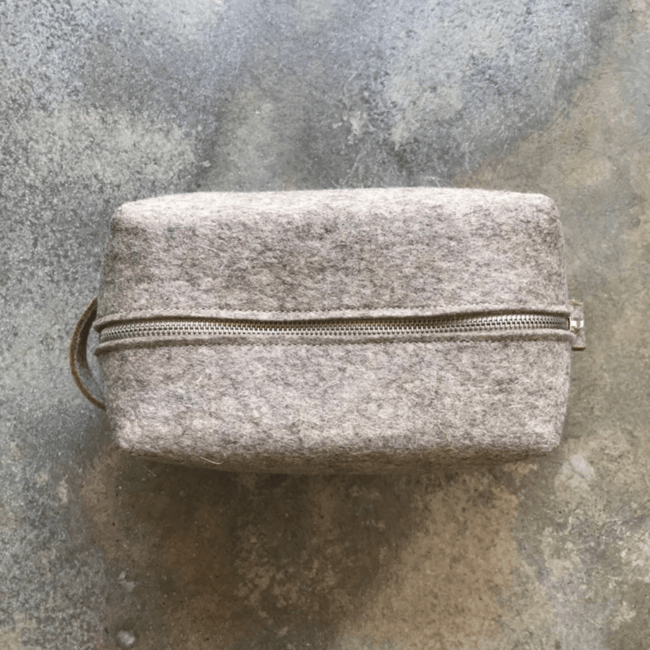 Wool Felt Travel Pouch | Rosa Pomar