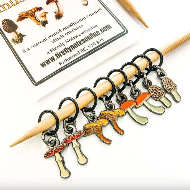 Firefly Notes Maker's Mushrooms Stitch Marker Pack