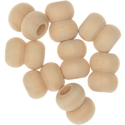 Natural Double Beads 17 x 22mm | 8pcs