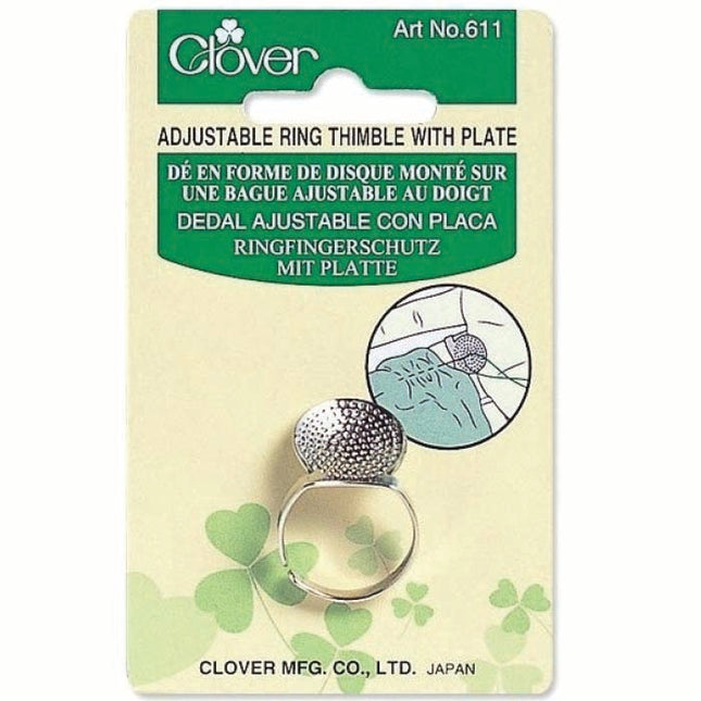 Clover Adjustable Thimble with Plate