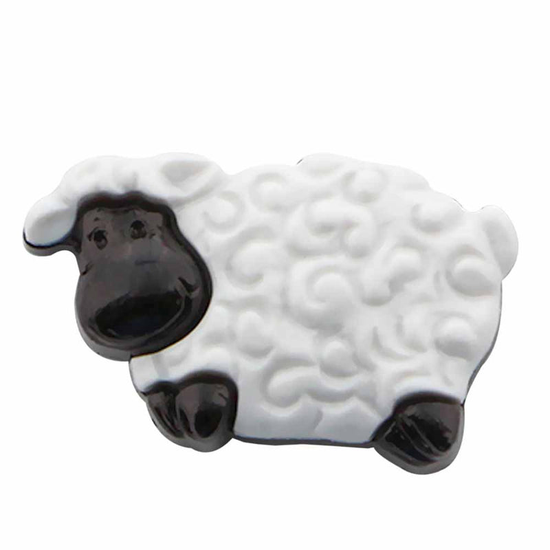 Shank Button - White Sheep