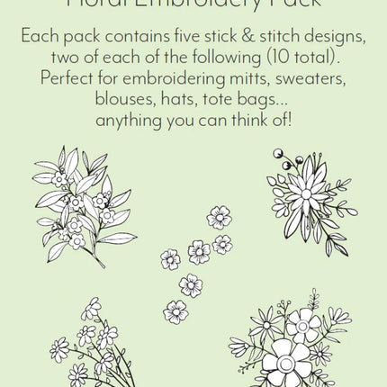 Stick & Stitch Floral Pack