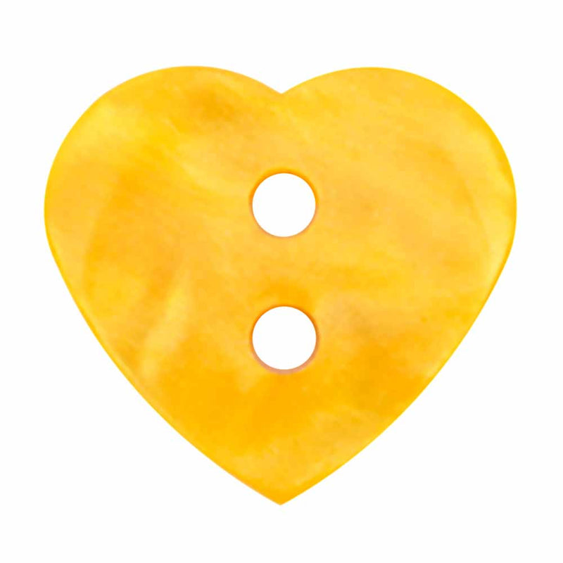 2 Hole Button - Yellow Heart