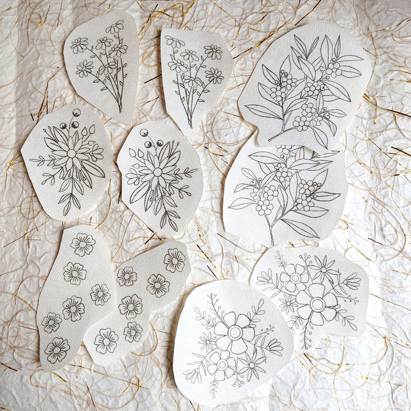 Stick & Stitch Floral Pack