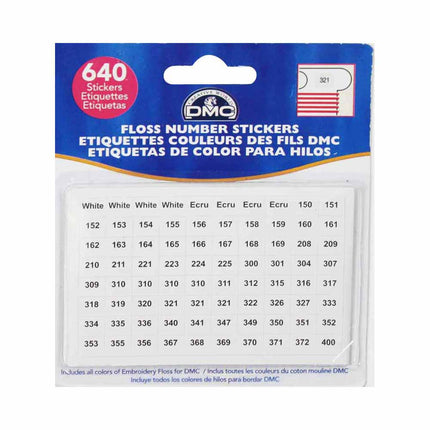 Floss Number Stickers