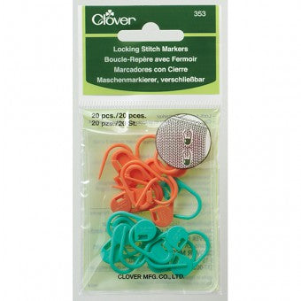 Clover Locking Ring Stitch Markers (20 pc.)
