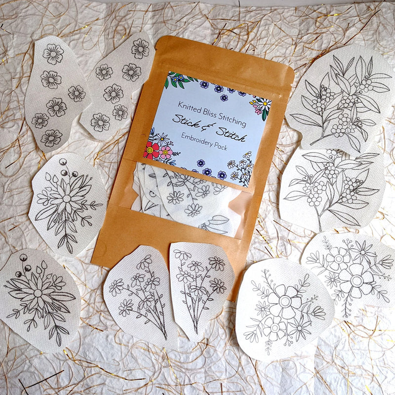 Stick & Stitch Floral Pack