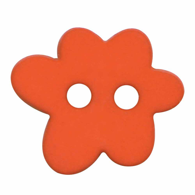 2 Hole Button - Orange Paint Blot