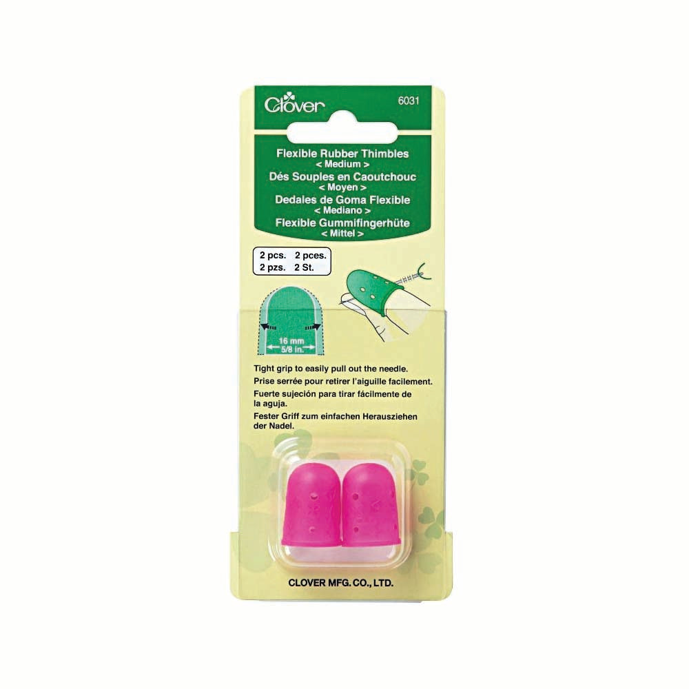 Clover Flexible Rubber Thimble 2pc — STATEMENT JUNKIE YARN CO.