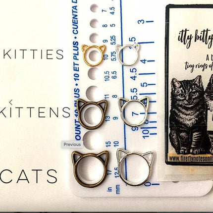 Firefly Notes Cat Stitch Marker Multi Pack