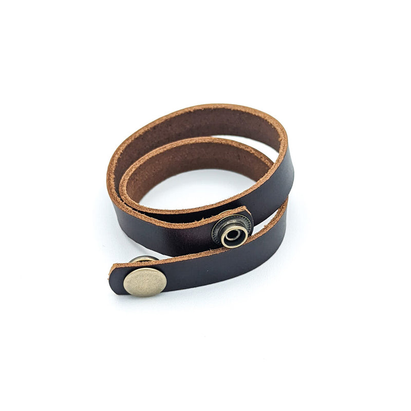 Simple Snap Shawl Cuff with Antique Brass Snap